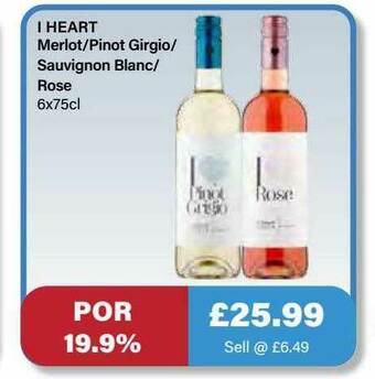 Bestway I Heart Merlot-pinot Girgio-sauvignon Blanc-rose offer