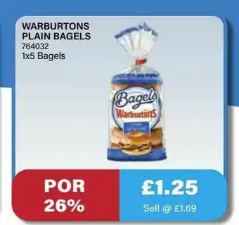 Bestway Warburtons Plain Bagels offer