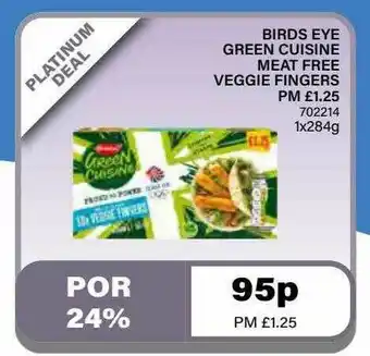 Bestway Birds Eye Green Cuisine Meat Free Veggie Fingers offer