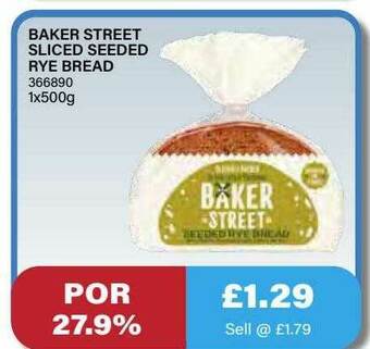 Bestway Baker Street Sliced Seeded Rye Bread offer