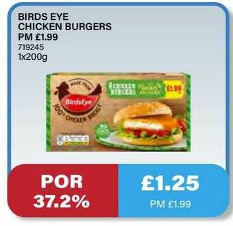 Bestway Birds Eye Chicken Burgers offer