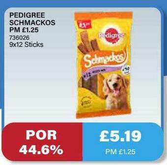 Bestway Pedigree Schmackos offer