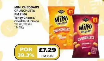 Bestway Mini Cheddars Crunchlets Tangy Cheese-cheddar & Onion offer