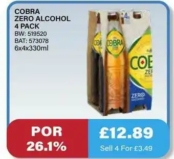 Bestway Cobra Zero Alcohol 4 Pack offer
