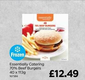 Bestway Essentially Catering 70% Beef Burgers offer