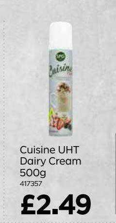 Bestway Cuisine Uht Dairy Cream 500g offer