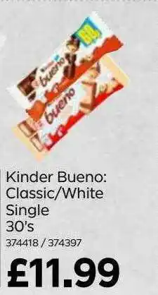 Bestway Kinder Bueno: Classic-white Single offer