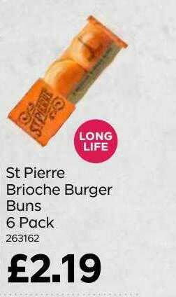 Bestway St Pierre Brioche Burger Buns 6 Pack offer