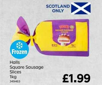 Bestway Halls Square Sausage Slices 1kg offer