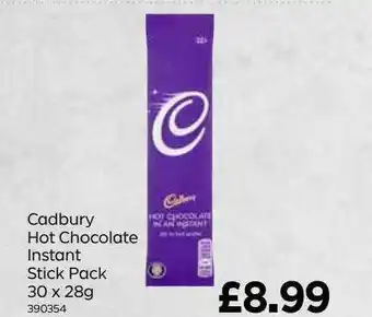 Bestway Cadbury Hot Chocolate Instant Stick Pack 30 X 28g offer