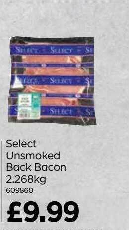 Bestway Select Unsmoked Back Bacon offer