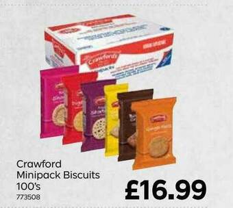 Bestway Crawford Minipack Biscuits 100's offer