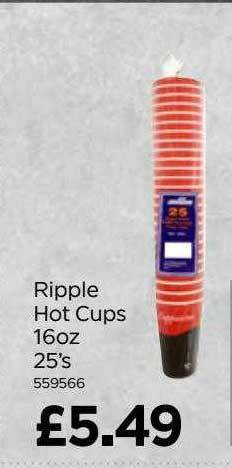 Bestway Ripple Hot Cups 16oz 25's offer