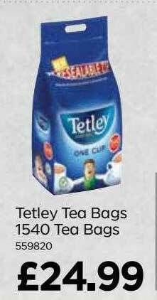 Bestway Tetley Tea Bags 1540 Tea Bags offer