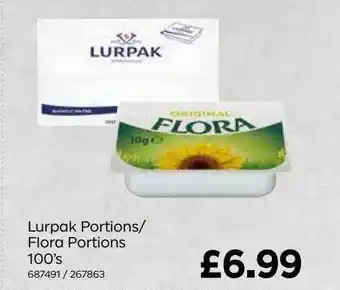 Bestway Lurpak Portions-flora Portions 100's offer