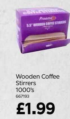 Bestway Wooden Coffee Stirrers 1000's offer