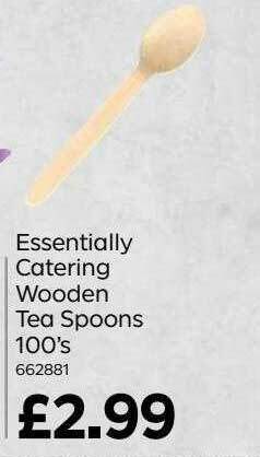 Bestway Essentially Catering Wooden Tea Spoons 100's offer