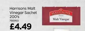 Bestway Harrisons Malt Vinegar Sachet 200's offer