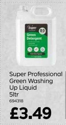 Bestway Super Professional Green Washing Up Liquid 5ltr offer