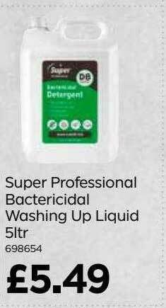Bestway Super Professional Bactericidal Washing Up Liquid 5ltr offer