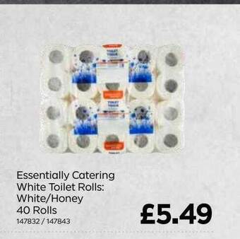 Bestway Essentially Catering White Toilet Rolls: White-honey 40 Rolls offer