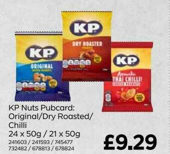 Bestway Kp Nuts Pubcard: Original-dry Roasted-chilli offer
