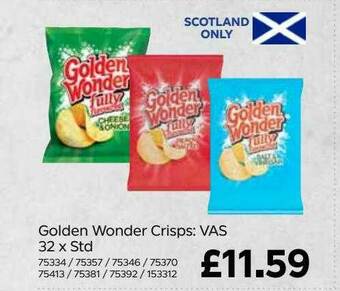 Bestway Golden Wonder Crisps offer