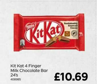 Bestway Kit Kat 4 Finger Milk Chocolate Bar 24's offer