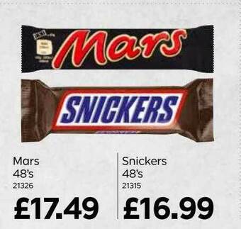 Bestway Mars 48's, Snickers 48's offer