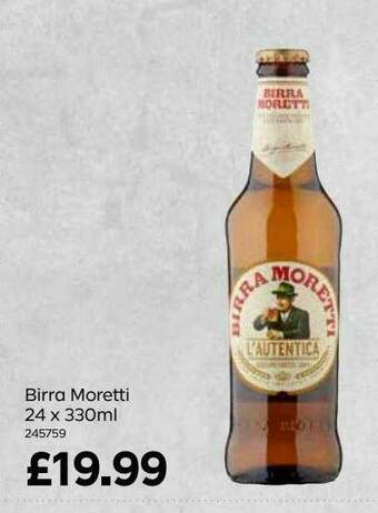 Bestway Birra Moretti 24 X 330ml offer
