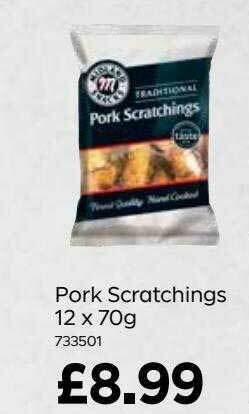 Bestway Pork Scratchings 12 X 70g offer