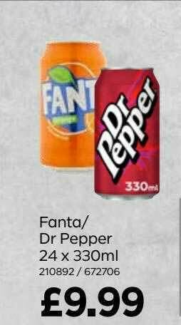 Bestway Fanta-dr Pepper 24 X 330ml offer