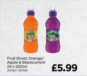 Bestway Fruit Shoot: Orange-apple & Blackcurrant 24 X 200ml offer
