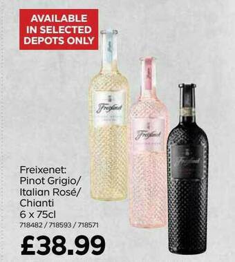 Bestway Freixenet: Pinot Grigio-italian Rosé-chianti 6 X 75cl offer