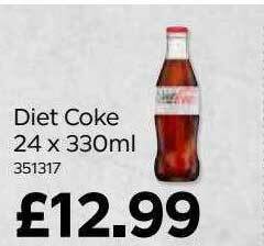 Bestway Diet Coke 24 X 330 Ml offer