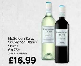 Bestway McGuigan Zero: Sauvignon Blanc-shiraz offer