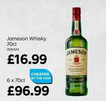 Bestway Jameson Whisky 70cl offer
