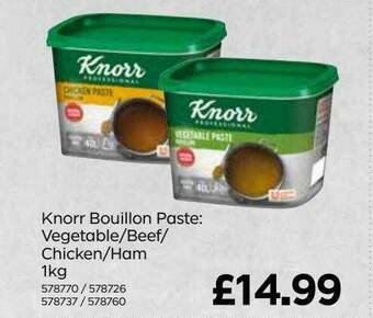 Bestway Knorr Bouillon Paste: Vegetable-beef-chicken-ham offer
