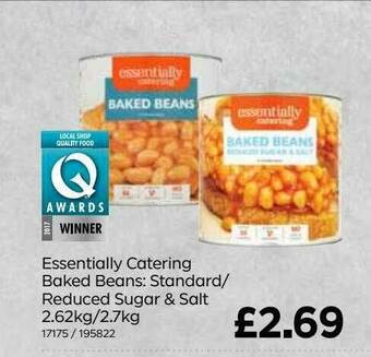 Bestway Essentially Catering Baked Beans: Standard-reduced Sugar & Salt offer