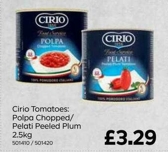 Bestway Cirio Tomatoes: Polpa Chopped-pelati Peeled Plum offer
