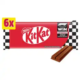 Iceland KitKat F1 2 Finger Milk Chocolate Biscuit Bar 6 Pack Multipack 124.2g offer