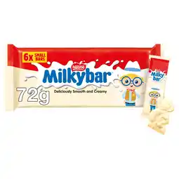 Iceland Milkybar Kid White Chocolate Bar 6 Pack Multipack 72g offer