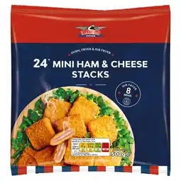 Iceland Stateside Diner 24 Mini Ham & Cheese Stacks 500g offer