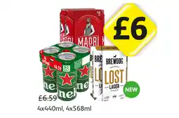 Londis Madri, Heineken, Brewdog Lost Lager offer