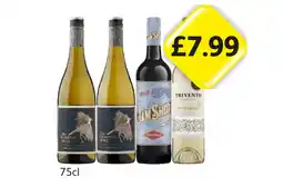 Londis The Secretary Bird Reserve Chardonnay, Sauvignon Blanc, Jam Shed, Trivento offer