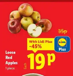 Lidl Loose Red Apples offer