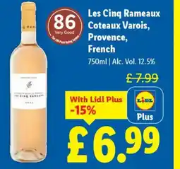 Lidl Les Cinq Rameaux Coteaux Varois, Provence, French offer