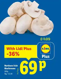 Lidl Northern Irish Mushrooms offer