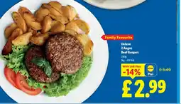 Lidl Deluxe 2 Angus Beef Burgers offer