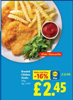 Lidl Breaded Chicken Steaks offer